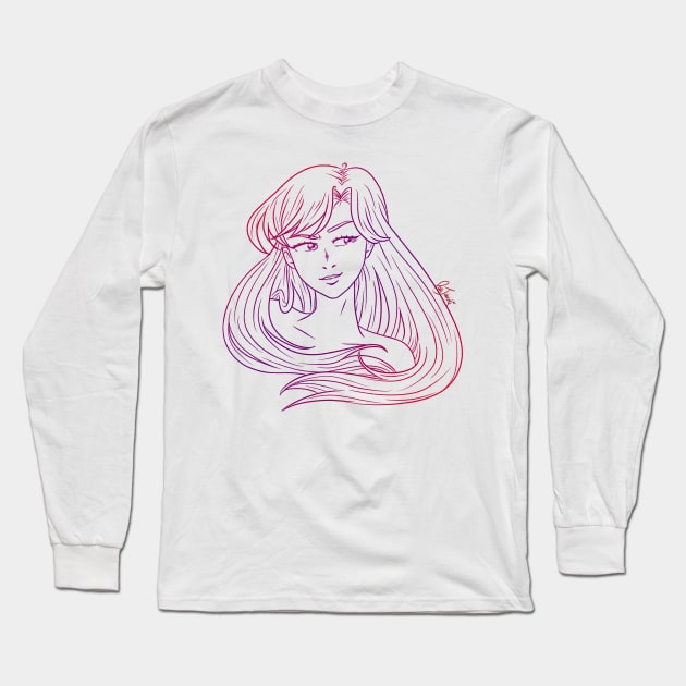 Sailor Mars (alt.) Long Sleeve T-Shirt by Manijardi